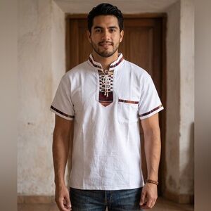 Handmade Cotton Manta Resort Shirt - Size Medium